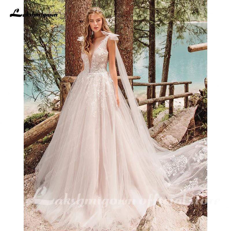 Kateprom Blush Pink Wedding Dresses With Ruffles Sweetheart Vintage Bridal  Gowns KPW00001 from Kateprom | Trouwjurk roze, Kleurrijke trouwjurken,  Trouwjurk prinses